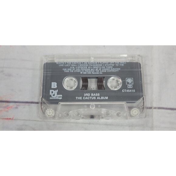3RD BASS Cassette Tape THE CACTUS ALBUM 80s Rap Hip Hop MF DOOM ZEV LOVE X DEBUT - Picture 4 of 5